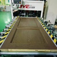 Machine de pressage à chaud pour assemblage de cadres de portes en bois massif haute fréquence avec PLC et servomoteur certifiée CE pour la fabrication de portes