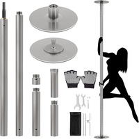 Barra de Baile Portátil de Acero Inoxidable de Alta Calidad con Logotipo Personalizado, 45 mm de Diámetro, para Gimnasio en Casa, Ejercicio Físico, 2235-2745 mm