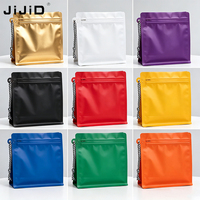 Sac à fermeture éclair personnalisé JIJID, plusieurs tailles et couleurs, pochette à fond plat avec cordon de serrage, réutilisable, en aluminium pour grains de café