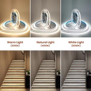 Tira de Luz LED SMD2835 de Alta Calidad de 10 mm, DC12V 24V IP20, Cinta Flexible No Impermeable, 240 LED por Metro, Blanco Cálido - Product Image 5