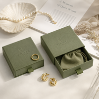 Boîte à bijoux personnalisée avec logo, emballage de luxe en papier rigide, boîte cadeau pour bague, collier, boucles d'oreilles