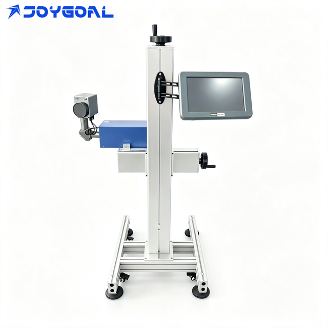 Paper Plastic Bag Food Label Online Printer 30w 40w 60w Co2 Flying Laser Marking Coding Machine for Expiry Date Printing