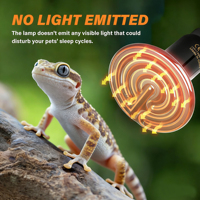 Lámpara de Calor Infrarroja de Cerámica para Ahorro de Energía, sin Interferencia de Luz, Bombilla de Calefacción para Terrarios de Reptiles