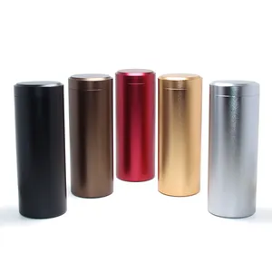 120*45MM Large Metal Pill Case Big Capacity New Outdoor Time Capsules Portable Rotating Oxidation Aluminum Wholesale Pill Bottle