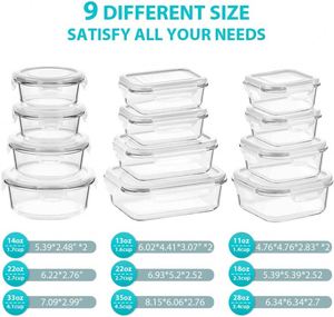 Meilleures ventes 2025 : Ensemble de récipients alimentaires en verre, sains, compatibles micro-ondes, pour la rentrée scolaire et la cuisine, certifiés CE - Product Image 2