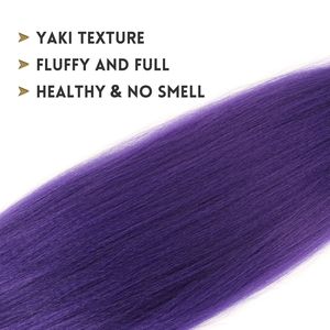Perruque synthétique longue pour enfants, tresses torsadées violettes, double queue de cheval, pour cosplay, fête et déguisement - Product Image 3