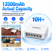 Mini onduleur DC WGP 18W avec batterie Li-ion 21700, alimentation de secours à 6 ports de sortie 5V 9V 12V 19V DC pour routeur WiFi, ONU, modem