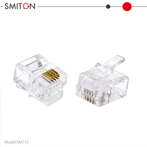 Conector RJ11 al por Mayor, Conector de <span class=keywords><strong>Cable</strong></span> 6P4C, Chapado en Oro, Conectores de Red RJ11 para Teléfono, Conectores de Cristal - Product Image 6
