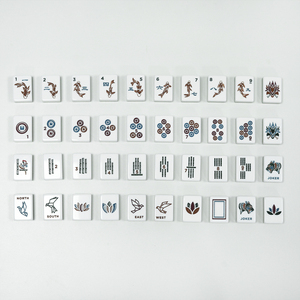 Custom Melamine Modern Luxury American <b>Mahjong</b> <b>Sets</b> Cartoon Pattern Durable Portable Art Family Gatherings Multiple Colors Sizes - Product Image 5