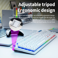 Ensemble clavier et souris à membrane rétroéclairée RVB ergonomique pleine grandeur Nouvelle interface USB Fonctionnement mécanique Claviers en gros