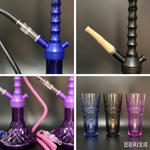 Portable <b>Hookah</b> Set Plastic Water <b>Pipe</b> Kit Colorful Tobacco Smoking Accessory for Home Lounge Bar - Product Image 2