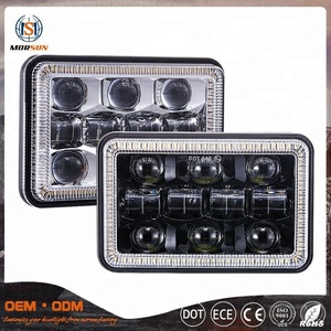 Phares LED 4x6 pouces Hi/Lo à faisceau scellé compatibles avec KW T800 T600 Peterbilt 379 Freightliner Chevy Oldsmobile Cutlass (2 pièces) - Product Image 1