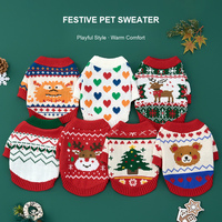 Pull de Noël pour chien, pull chaud en tricot pour animaux de compagnie, motif renne et flocon de neige, vêtements d'hiver pour chiens de petite et moyenne taille