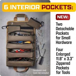 Kit de Herramientas Pequeño Multiusos Portátil y Profesional para Jardín, Organizador Enrollable y Plegable, Venta al Por Mayor de Fábrica BSCI - Product Image 2