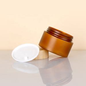 Pot de crème pour le corps personnalisé de luxe 150ml 250ml 150g Pots de crème givrée avec couvercle en bambou - Product Image 3