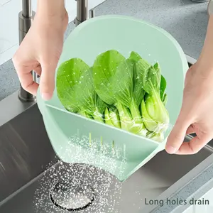 Strainer Drain Basket Strainer Silicone With Spout Strainers And Colanders For Kitchen Multifunctional Food Strainer Basket