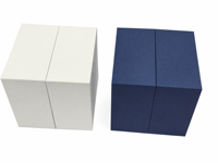 Boîte cadeau rigide écologique haut de gamme imprimée, à double porte, avec fermeture magnétique, finition mate, logo personnalisé en relief