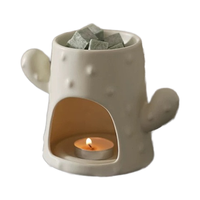 Diffuseur d'arômes en céramique YOYO LIFE, design cactus moderne, écologique, haut de gamme, pour huiles essentielles, créatif, pour chambre à coucher, avec fonction chauffe-cire