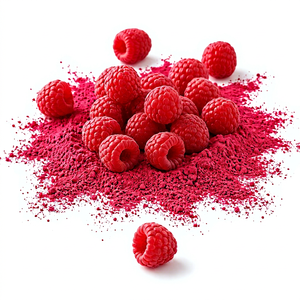 Poudre de Framboise par Extraction par Solvant, Riche en Anthocyanes à 60%, Extrait Végétal de Qualité Alimentaire, Pigment Rouge Naturel, Toutes Saisons - Product Image 1