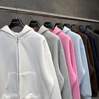 Nouvel arrivage – Sweat à capuche zippé classique en coton molletonné, coupe ample, motif lettres, avec logo personnalisé, idéal pour l'automne