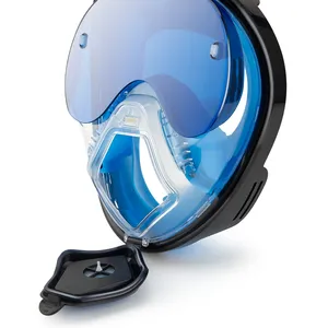 ओम जुनहैइन का फुल फेस स्नॉर्कलिंग और स्कूबा डाइविंग मास्क वयस्क पैनोरमिक पानी के नीचे के दृश्य चश्मे - Product Image 6