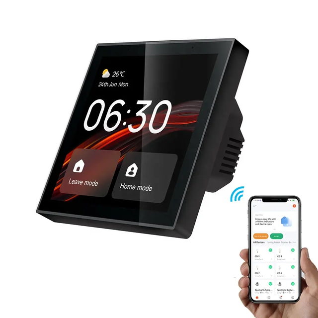 New Smart Life Wireless 4 Inch Zigbee Built-in Alexa Gateway Voice Control Smart Home Automation Control Panel Linux Gateway