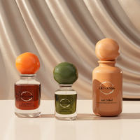 Flacons de parfum en verre vides avec couvercle en pierre précieuse, contenants de parfum rechargeables, 10 ml 30 ml 50 ml pour cosmétiques de luxe