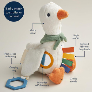 Juguete Sensorial de Desarrollo para Bebés, Cochecito de Viaje con Sonidos de Chirrido y Texturas Múltiples - Product Image 3