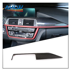 Углеродное волокно аксессуары для салона автомобиля для 2013-2019 BMW 3/4 серии F30 F33 F34 F36 центральной консоли приборная панель накладка - Product Image 1