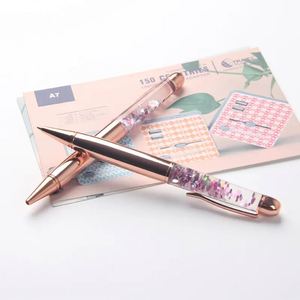 Rose Gold <b>Pen</b> Kawaii Luxury Crystal <b>Ballpoint</b> <b>Pen</b> for School Office Flow Oil Crystal Gold Foil Metal Gift <b>Pens</b> Writing 0.5mm - Product Image 5