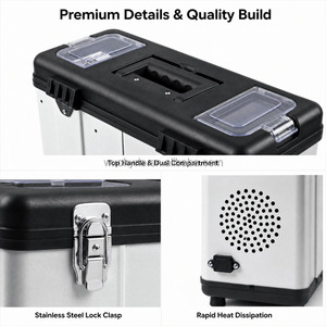 Chauffage d'appoint diesel portable tout-en-un OkyRie 5000W vertical avec boîte à outils intégrée et réservoir de 5L pour <span class=keywords><strong>camping</strong></span>-car et utilisation hors réseau - Product Image 2