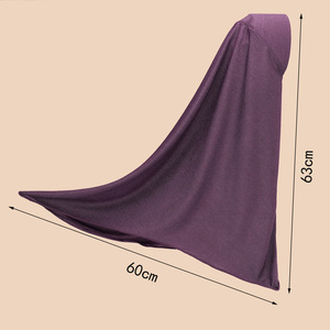 Hiyab Instantáneo de Chifón con Borde Ondulado de Color Sólido, Listo para Usar, para Mujeres Musulmanas, Cubre el Cuello - Product Image 5