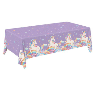 54 X 108 Inch Magic Unicorn Eco-friendly Waterproof Disposable <b>Tablecloth</b> for Child Birthday Parties-Hot Selling Factory Price - Product Image 5
