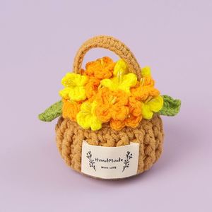 Handmade Versatile Mini Bouquet in Hanging Basket Small Office <b>Ornament</b> Gifts for Christmas Graduation Mother's Day <b>Easter</b> - Product Image 4