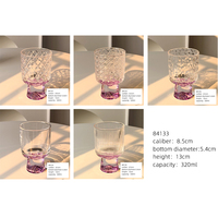 Ensemble de verres à vin en cristal d'améthyste, coupe 5 textures, avec base Purple Mountain et pied, pour la maison, le bar et l'hôtel