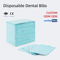 Baberos Dentales Desechables de 3 Capas, Impermeables, Suministros Médicos con Certificación CE ISO, Cubierta para Bandeja Dental, Cubierta para Mesa de Manicura para Dentistas
