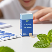 Fabricant de bandes buccales dissolvables pour le sommeil avec 5 mg de mélatonine, racine de valériane, L-théanine et vitamine B6, film buccal dissolvable OEM