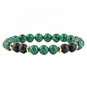 Hot Sale On Amazons 8MM Stone Bracelet Beads Statement Bracelet Tiger Eye Africa Turquoise Jewelry Women Malachite Bracelet