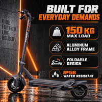 Trottinette électrique adulte 1200W 48V 18Ah longue portée pliable tout-terrain double suspension frein à disque vente en gros usine