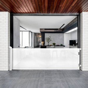 Barrière de sécurité rétractable noire pour bébé, protection de porte et d'escalier en maille, clôture extensible pour bébé, pour intérieur et extérieur - Product Image 3