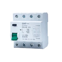 Interruptor Diferencial de Corriente Continua Tipo B de 4 Polos y 6 mA con Certificación KEMA, RCD RCCB para Punto de Carga