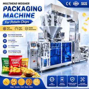 Fully Automatic Premade Pouch Packing <b>Machine</b> for Potato Chips Cookie Candy Zipper Bag Filling Sealing Equipment <b>Rotary</b> Packer - Product Image 1