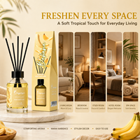 Collection de diffuseurs à bâtonnets 100 ml sous marque privée, huile parfumée florale fruitée avec flacon en verre pour marques de décoration intérieure