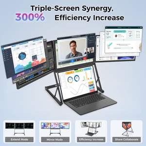Moniteur à triple écran TriCreate Lite 14 pouces Quad Screen Extender IPS Type-C Compatible avec Windows/Android/PS4/MacBook - Product Image 5