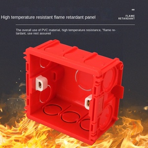 Caja de interruptor de pared eléctrica de PVC, tipo cuadrado, blanco, azul, rojo, para accesorios de conductos, caja de conexiones de Pilar ensamblable - Product Image 4