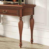 Nouveau design Table console de style américain en bois massif sculpté Couloir Table en bois d'hôtel avec tiroirs Table Console Salon