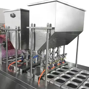 Plastik kaplar manuel bardak yapıştırma makineleri bardak suyu doldurma kapaklama makinesi fiyat