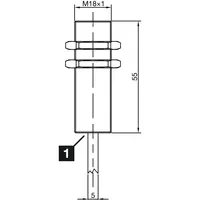 Capteur de proximité à protection contre les courts-circuits INS-M18-B05NO-2C, boîtier en laiton, protection IP67, capteur inductif