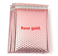 Emballage pour bijoux, enveloppes rembourrées en polyéthylène à bulles dorées, rouges, roses et argentées pour chaussures et vêtements
