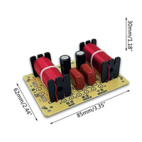 Pembagi Frekuensi Speaker HiFi 3 Jalur 150W Sirkuit Crossover Audio Modul Treble Midrange Bass Kit Filter Speaker Rumah untuk Modifikasi